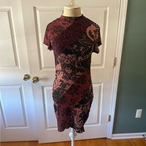 Urban Outfitters Black and Pink Mini Dress